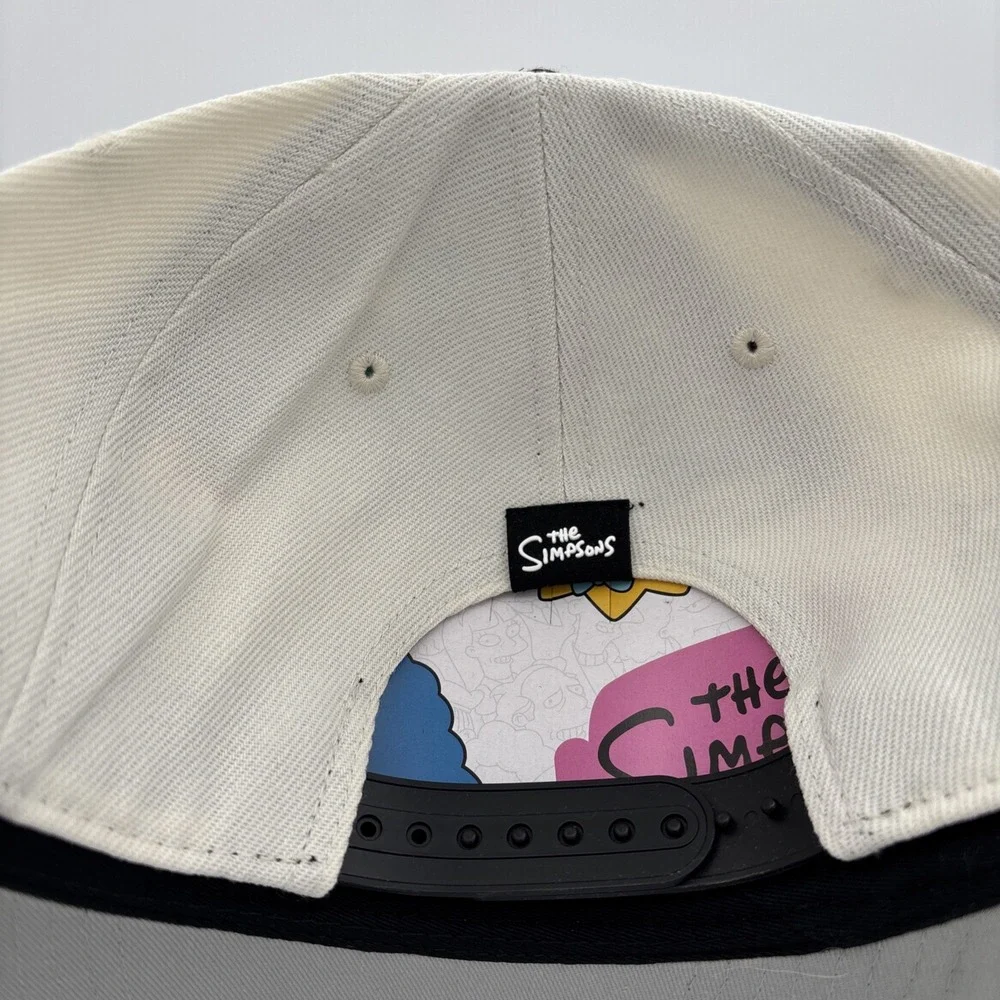 Lids Krusty the Clown Adjustable Hat White Black Blue Cotton The Simpsons